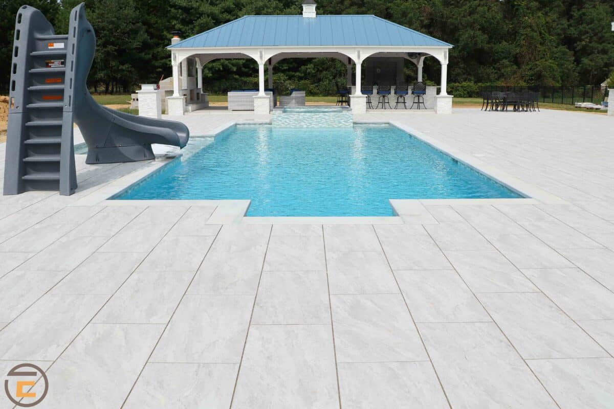 Italian Porcelain Paver White 20"x40"x3/4" Elegance by NT Trading
