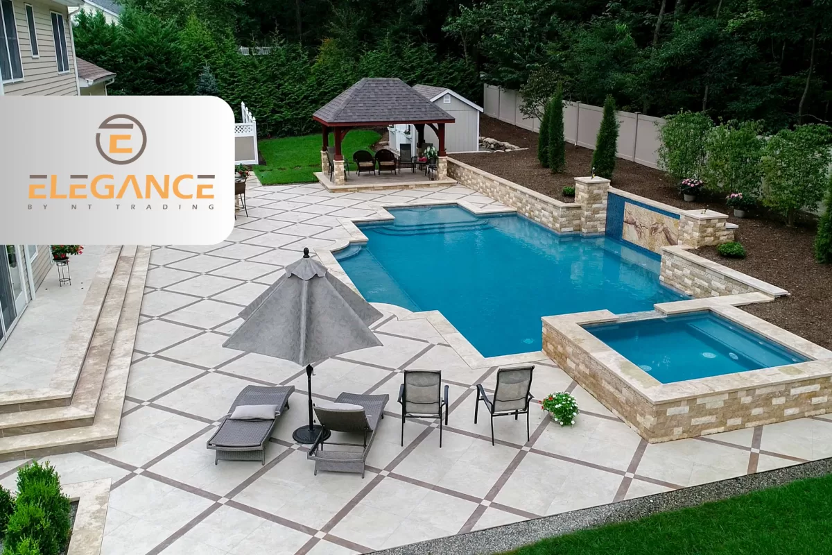 Transformative porcelain pavers by Elegance, ideal for rooftop and deck enhancement in Hawthorne, NJ, and service areas.
